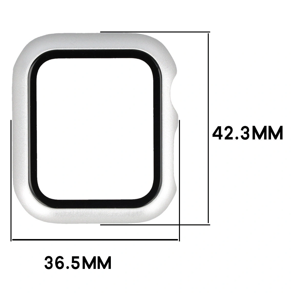 Wymiary etui Bizon Case Watch Adamo do Apple Watch SE 3 / SE 2 / SE / 6 / 5 / 4 (40 mm)